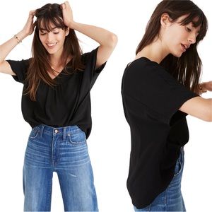 Madewell Black Rhyme Relaxed Fit Top Size XS